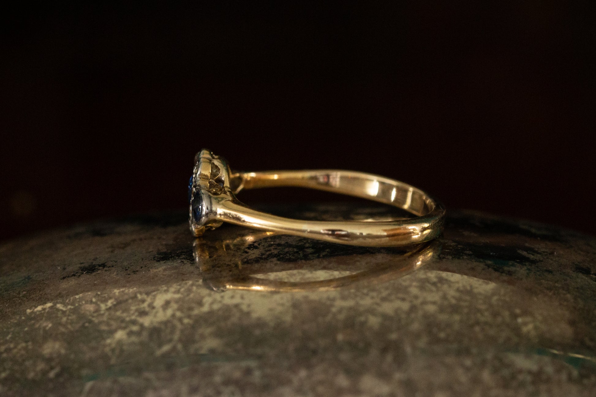 Sapphire and Diamond Dress Ring — view 4