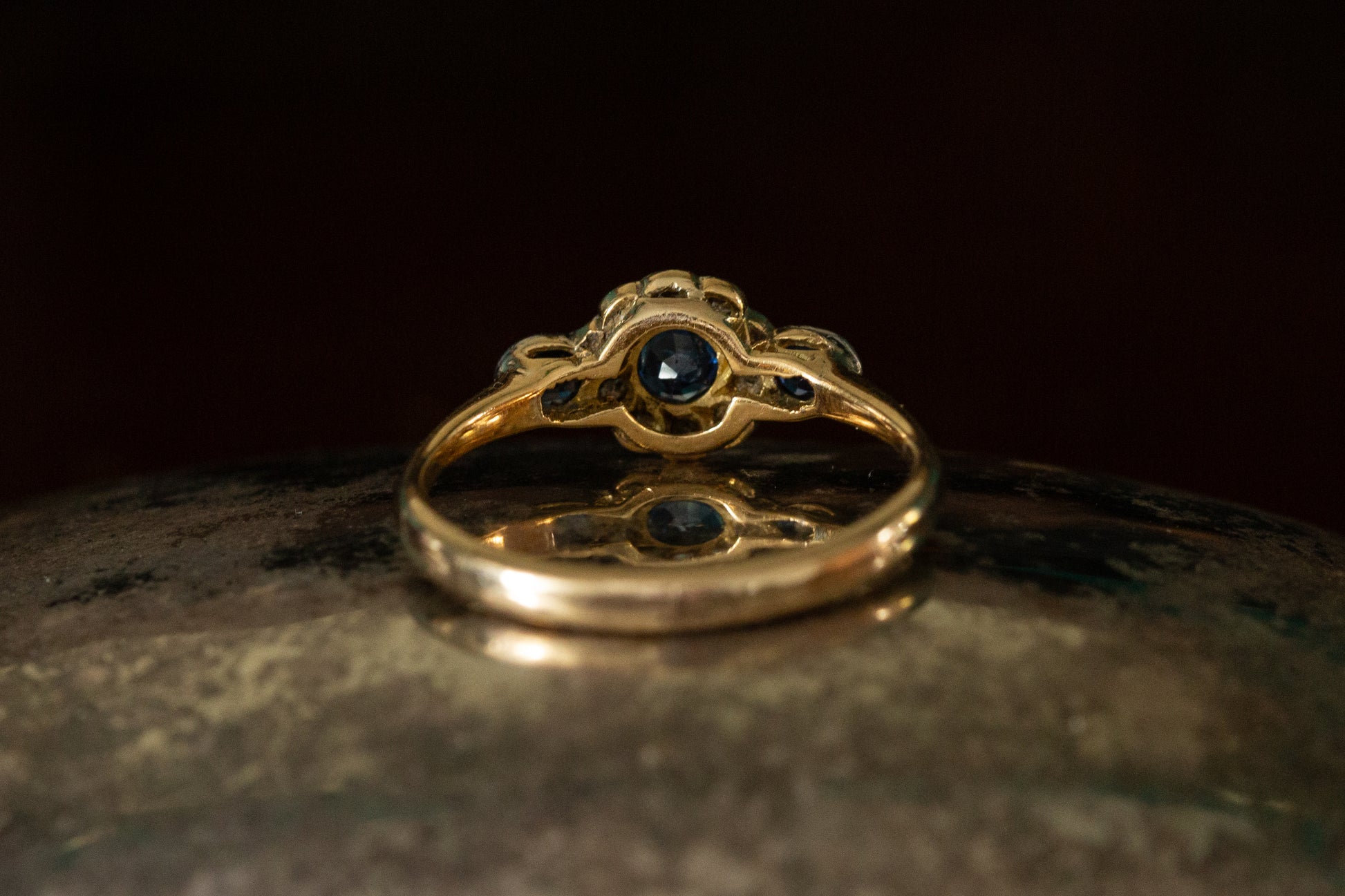 Sapphire and Diamond Dress Ring — view 6