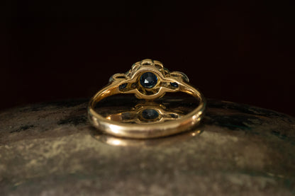 Sapphire and Diamond Dress Ring — view 6
