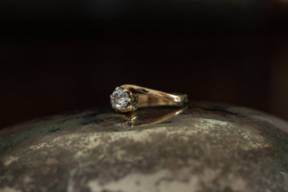 Diamond Solitaire Twist Ring — view 2