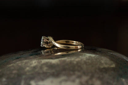 Diamond Solitaire Twist Ring — view 3