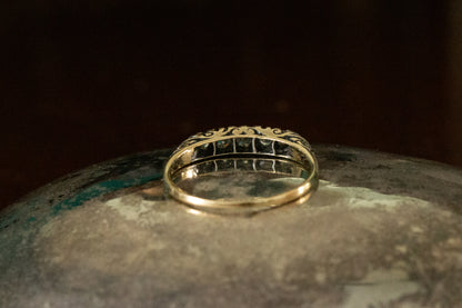 Edwardian Diamond Half Hoop Ring — view 4