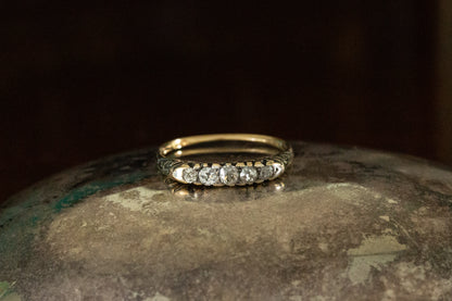 Edwardian Diamond Half Hoop Ring