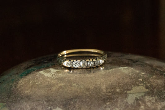 Edwardian Diamond Half Hoop Ring