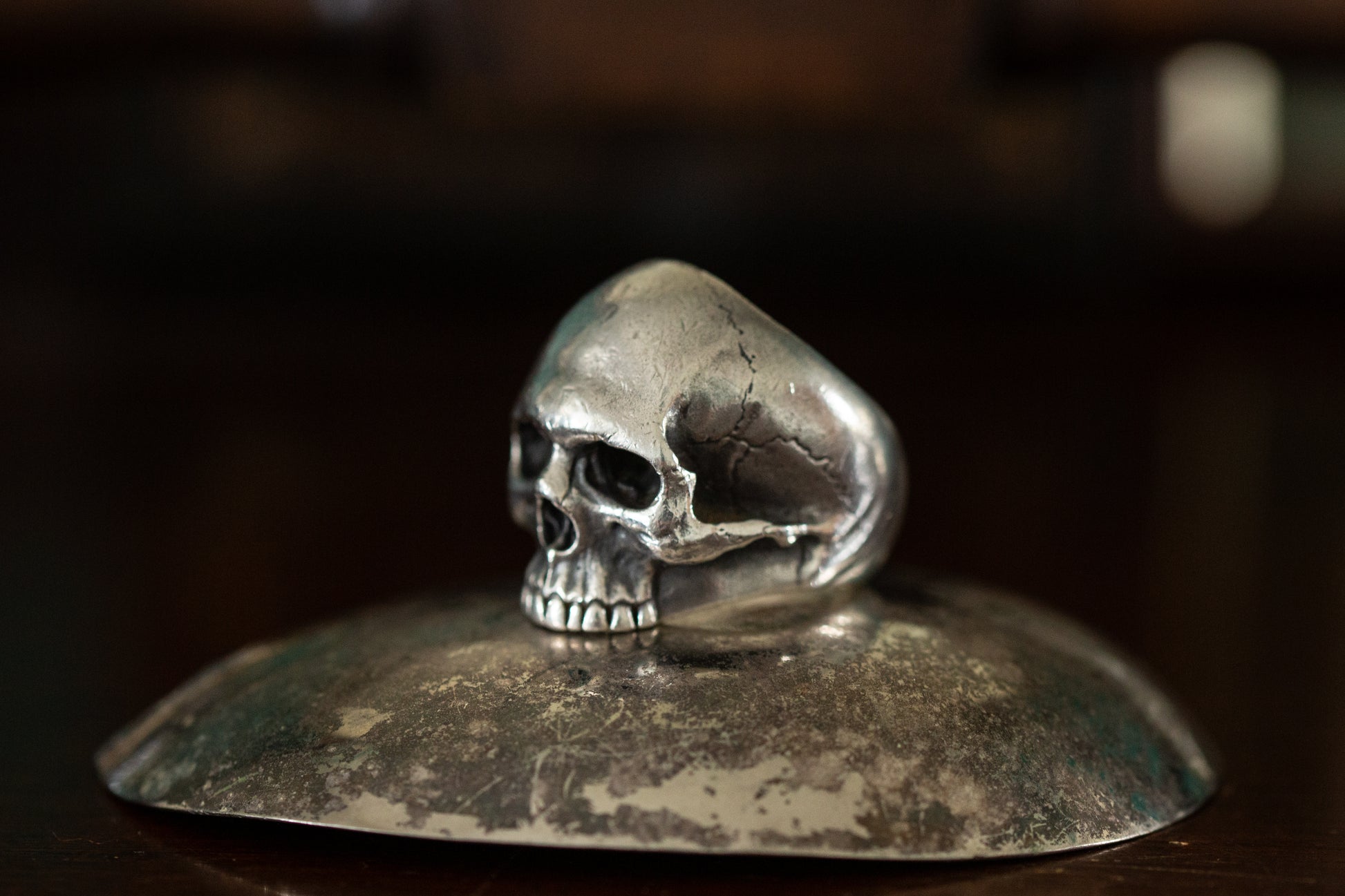Silver Skull Ring — view 3
