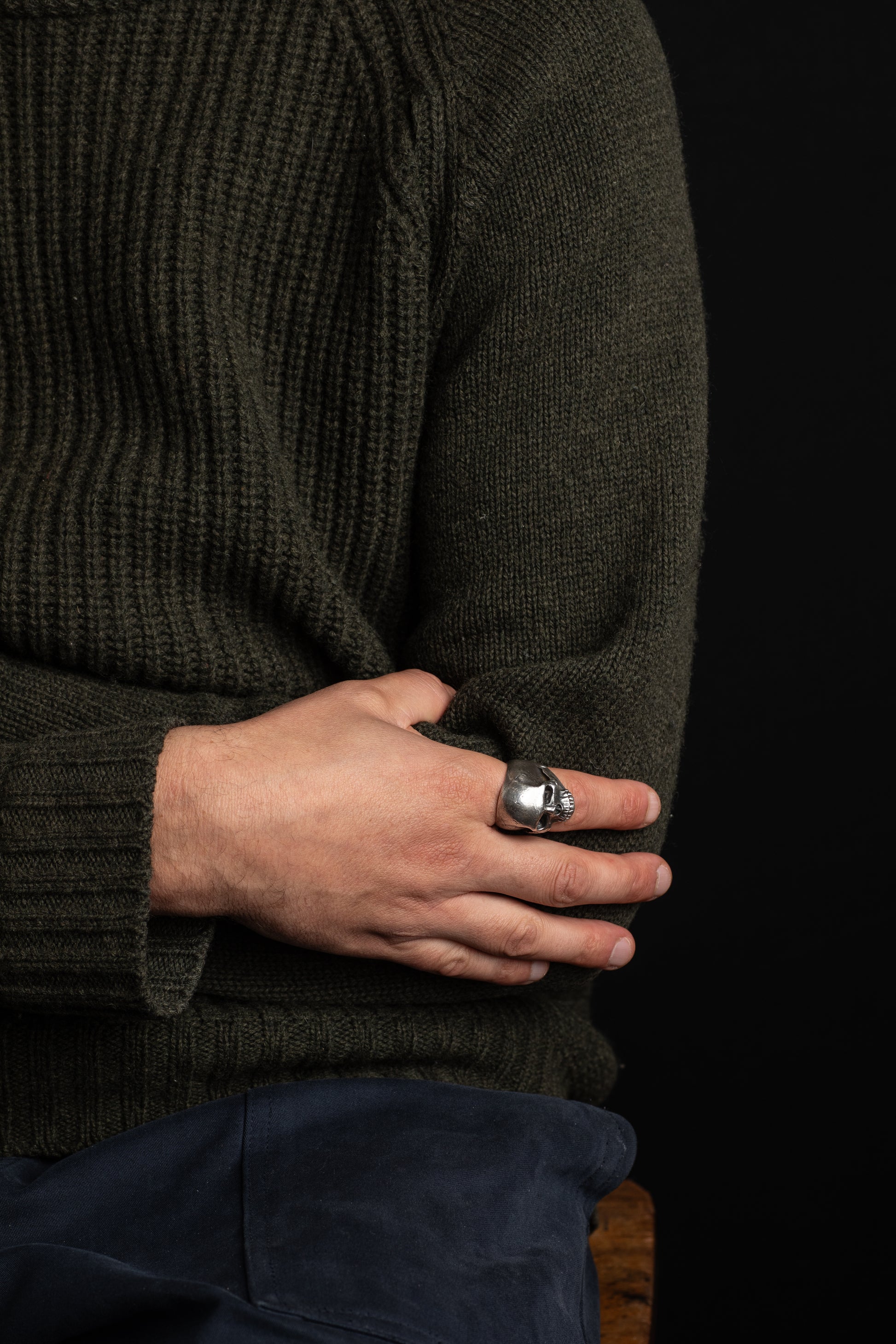 Silver Skull Ring — view 2