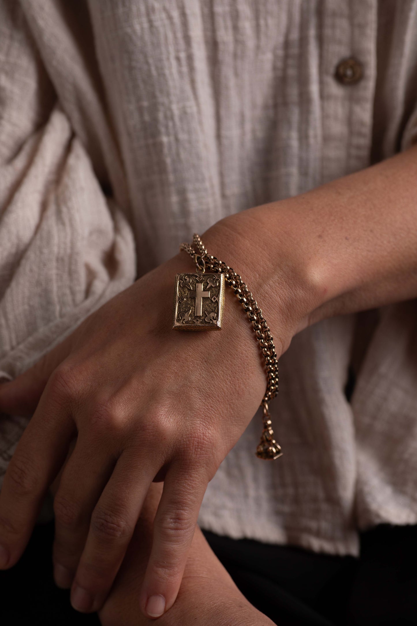 Antique Guard Chain Bracelet and Charms — view 4