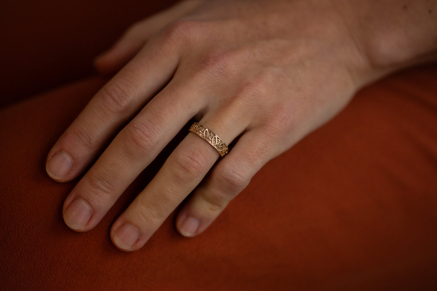 Gold Heart Band — view 2