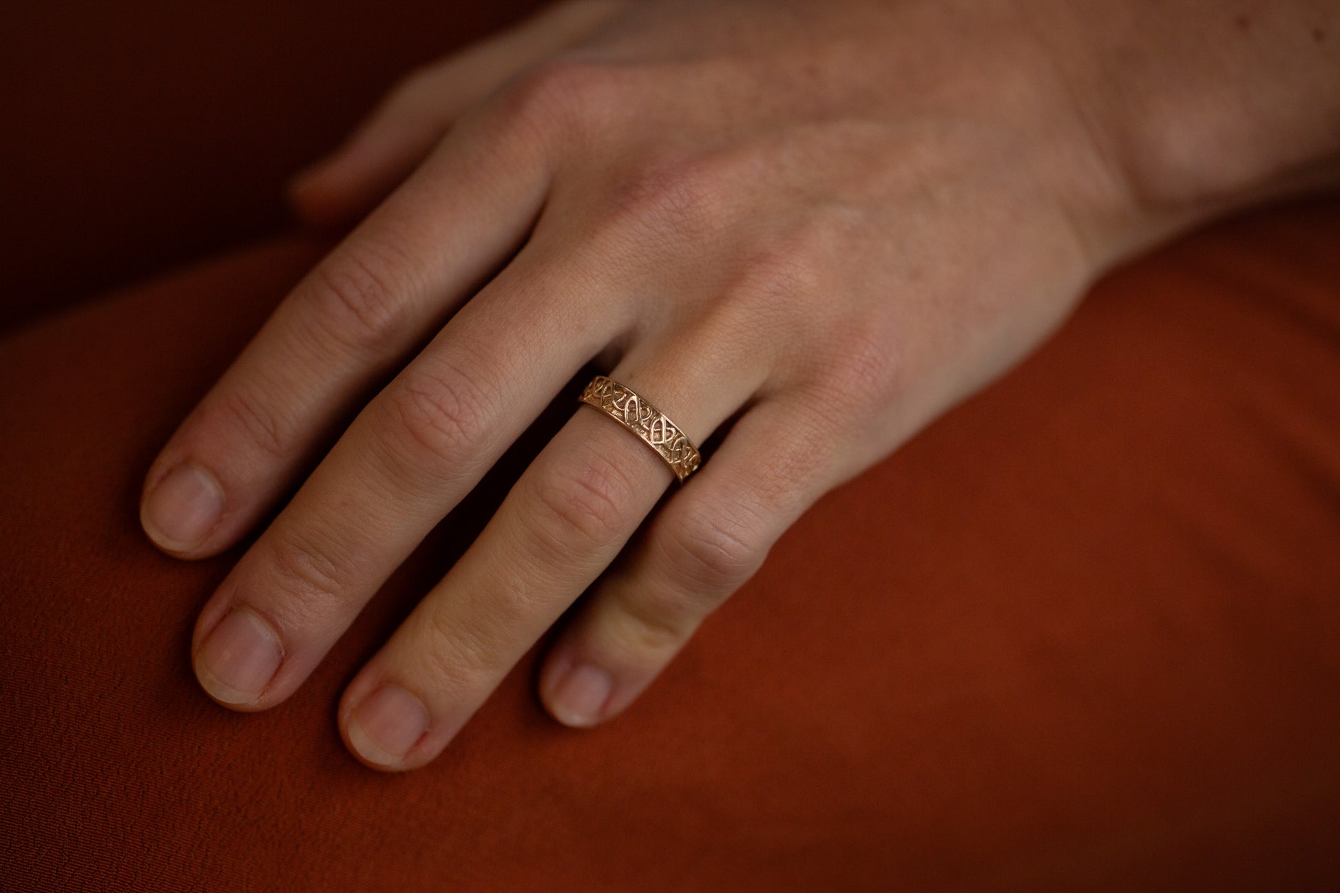 Gold Heart Band — view 2