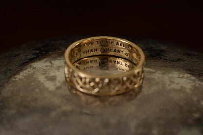 Gold Heart Band — view 3