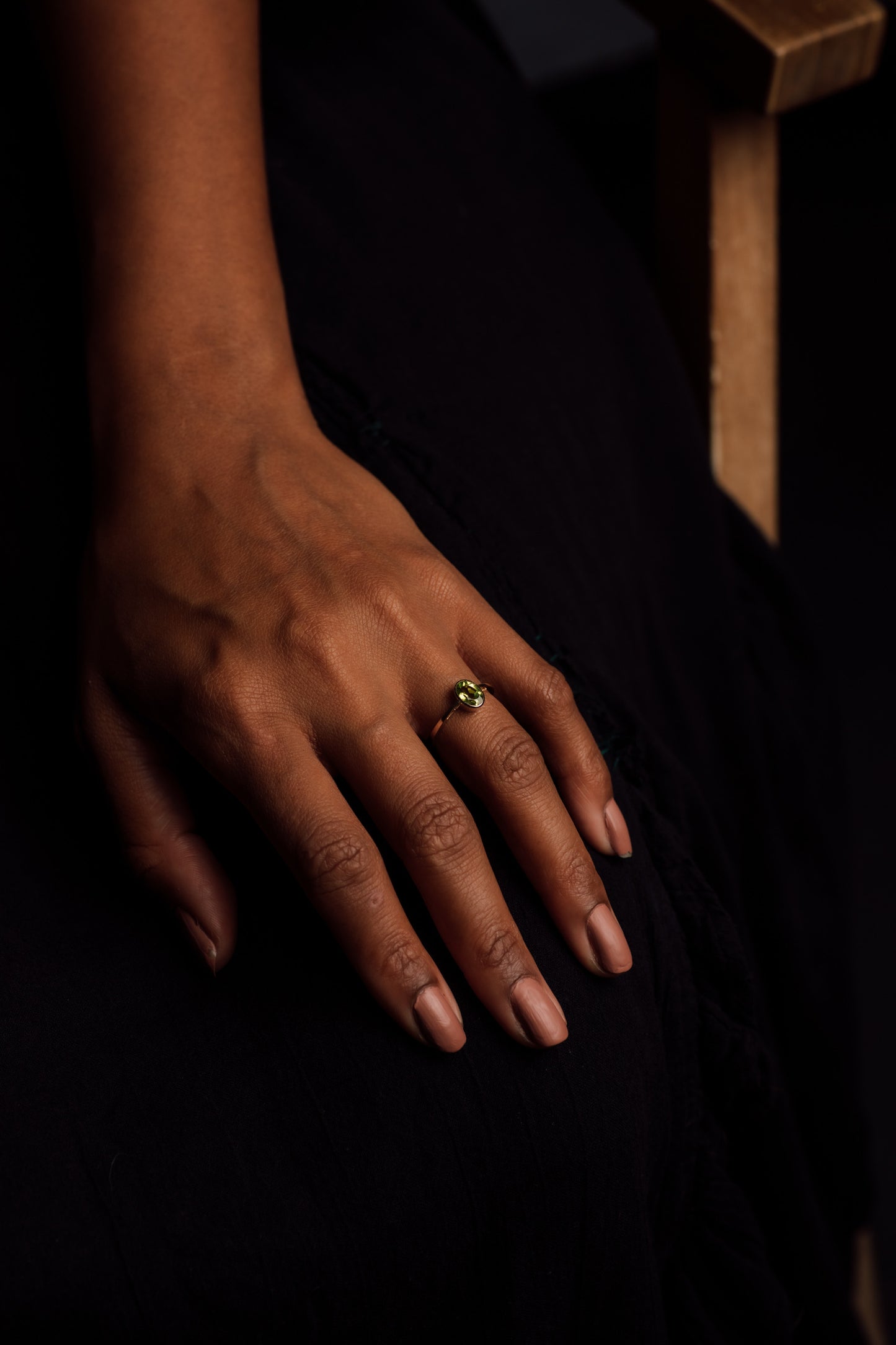 Peridot Solitaire Ring — view 2