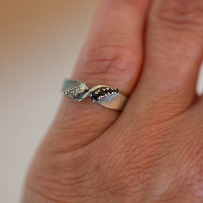 Sapphire and Diamond Twist Ring — view 6