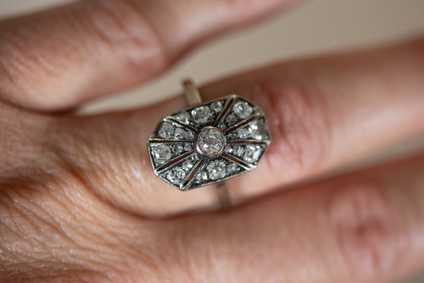 Art Deco Diamond Cocktail Ring