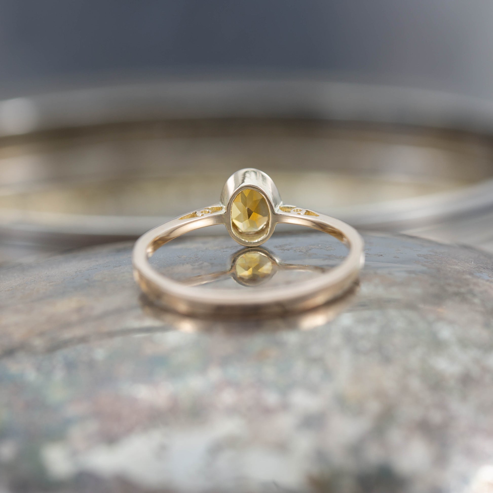 Citrine Solitaire Ring — view 5