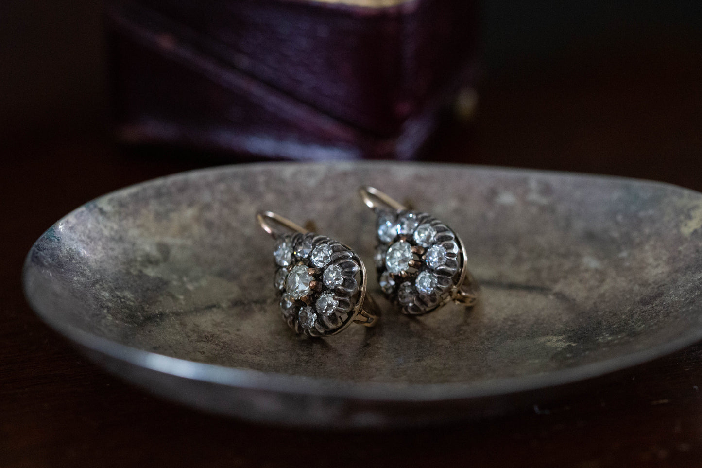 Victorian Diamond Teardrop Earrings — view 6