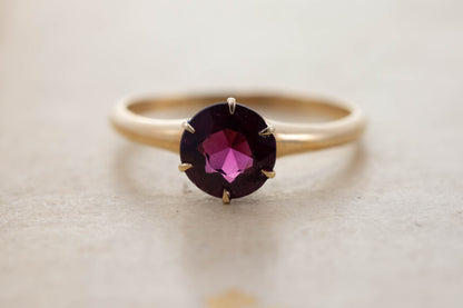 Pink Tourmaline Solitaire Ring