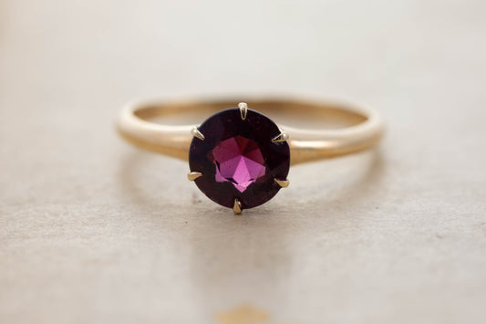 Pink Tourmaline Solitaire Ring