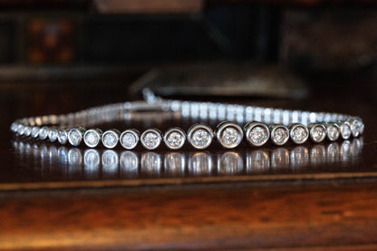 Graduated Riviera Diamond Necklace — view 4