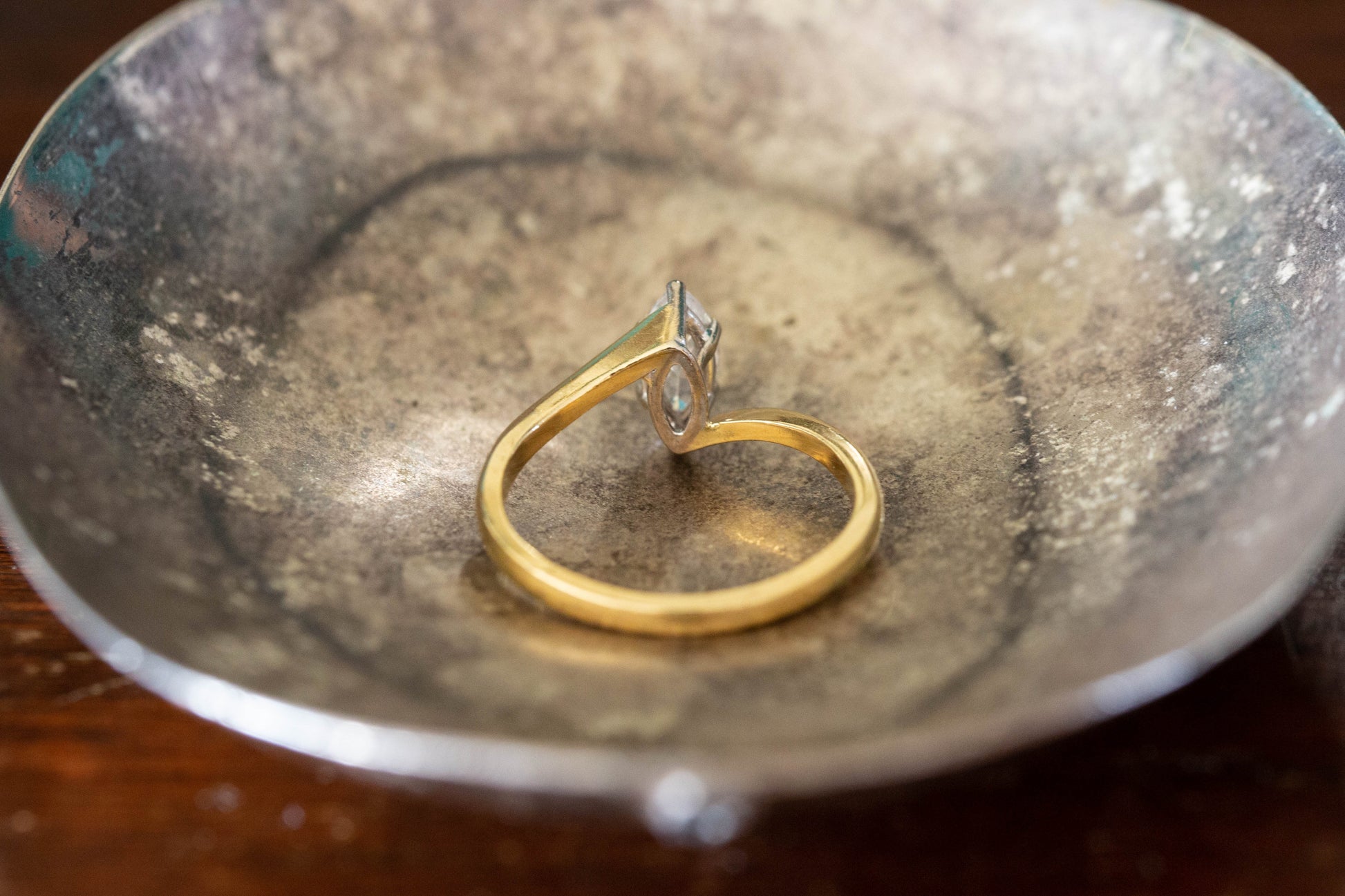 Marquise Diamond Solitaire Ring — view 4