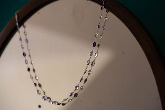 Aquamarine and Iolite Necklace