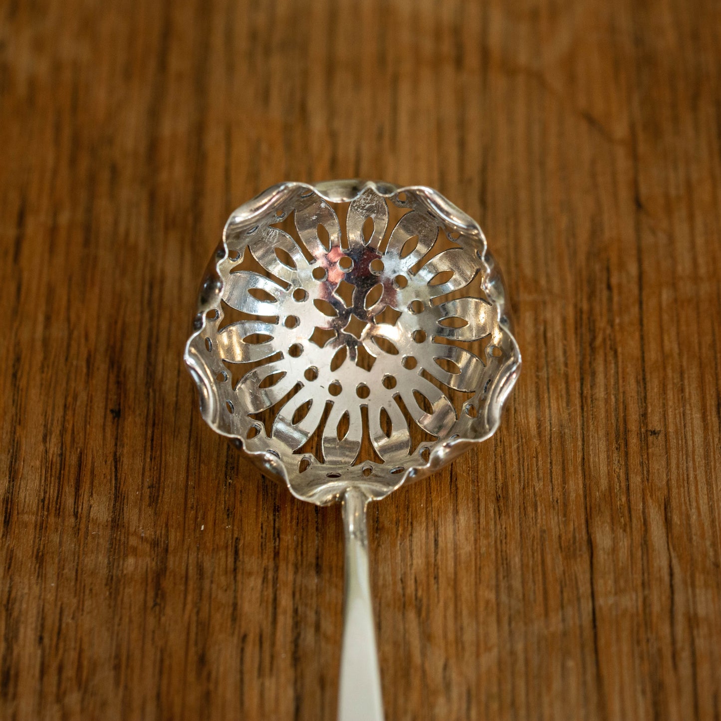 Victorian Solid Silver Sugar Sifter — view 6