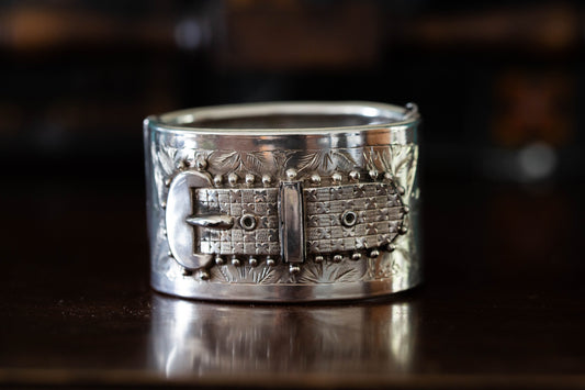 Victorian Silver Buckle Bangle