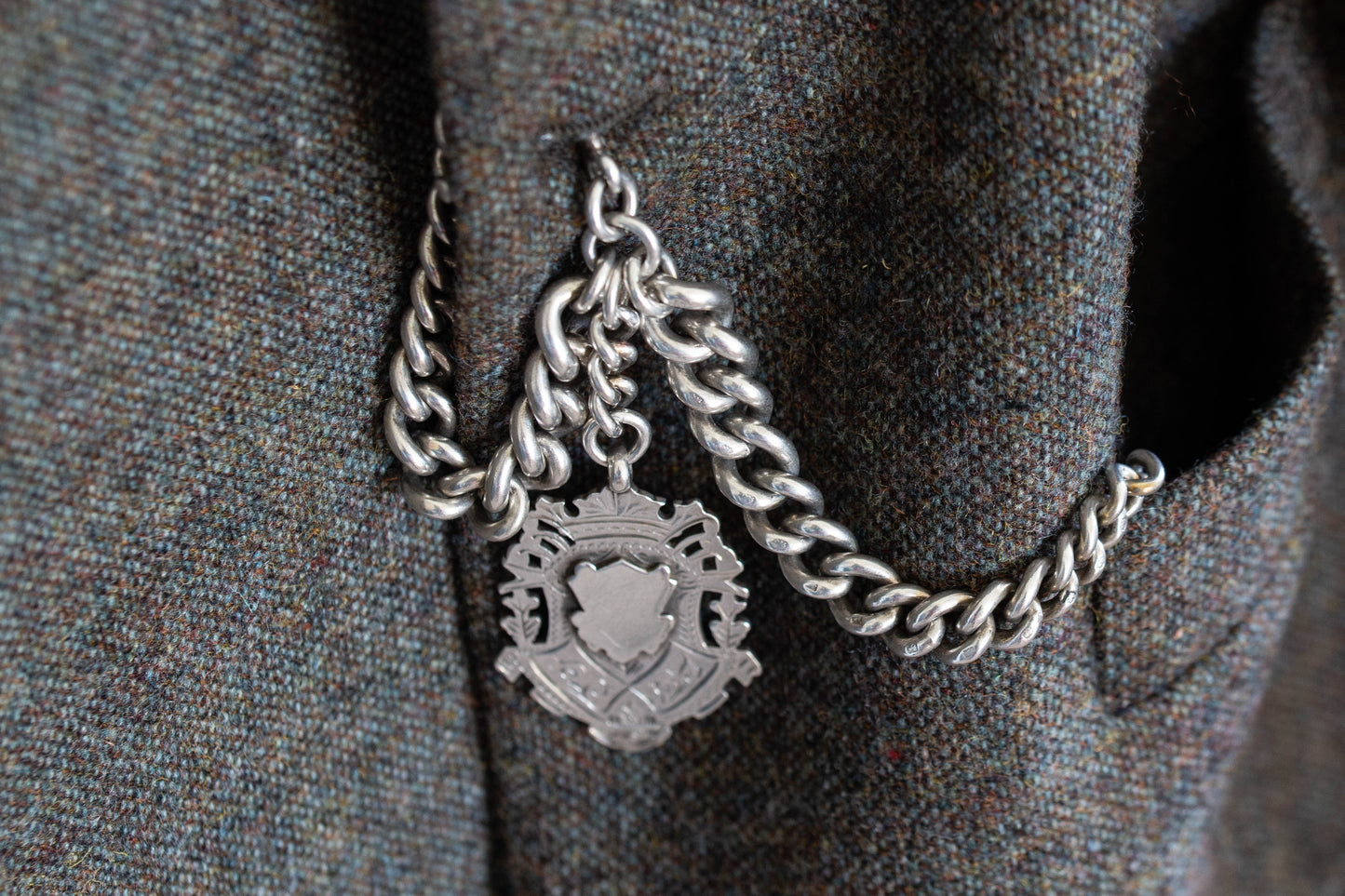 Solid Silver Albert Chain