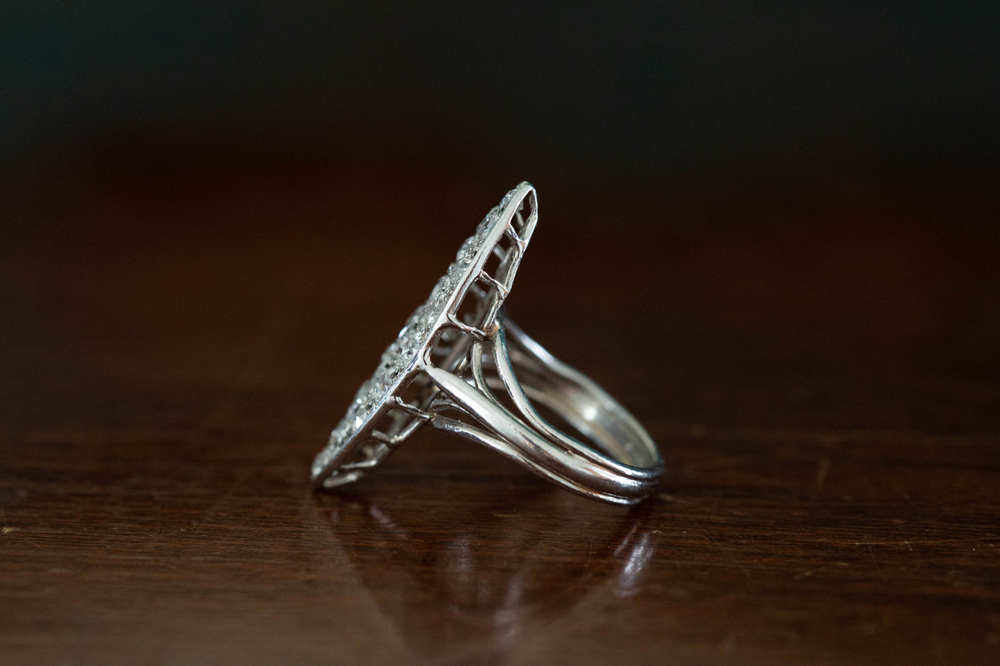 Art Deco Marquise Diamond Cluster Ring