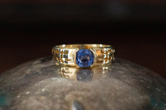 Sapphire Solitaire Ring