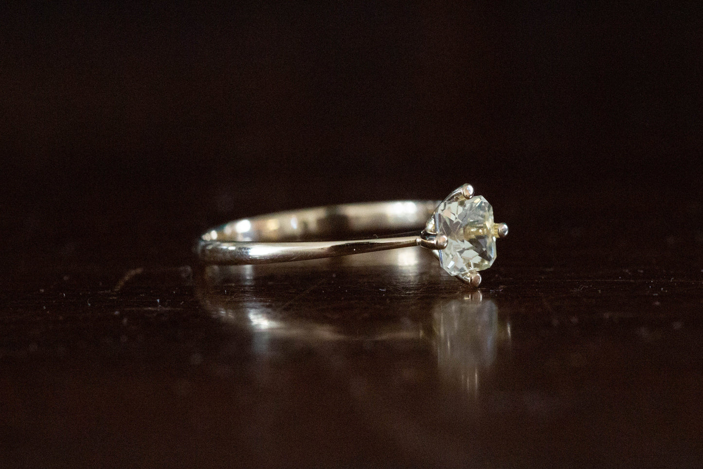 Yellow Sapphire Solitaire Ring — view 4