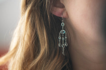 Aquamarine Chandelier Earrings — view 3