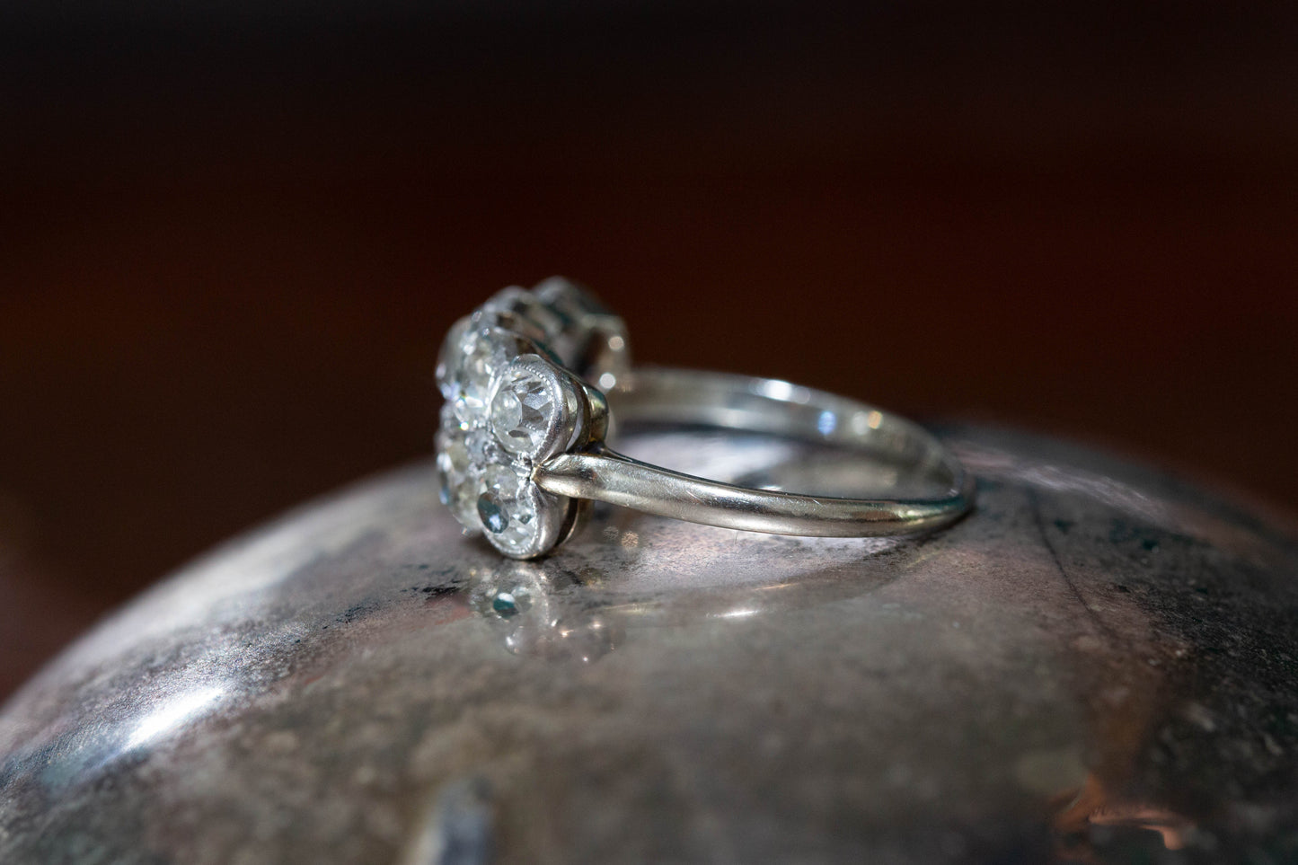 Antique Double Row Diamond Band — view 4