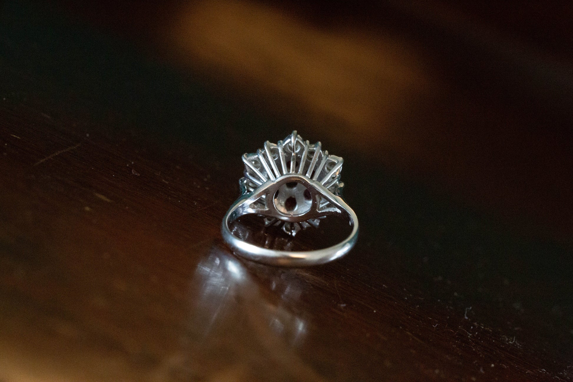 Vintage Ruby and Diamond Cocktail Ring — view 4