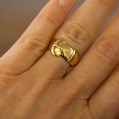 Gold Buckle Ring — view 3