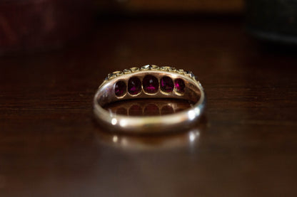Ruby Five Stone Ring — view 4