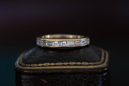 Baguette Cut Diamond Half Eternity Ring