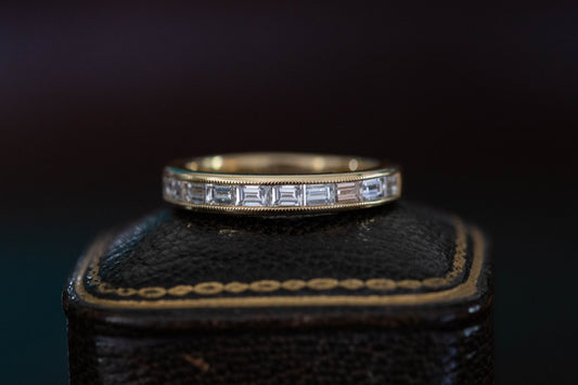 Baguette Cut Diamond Half Eternity Ring