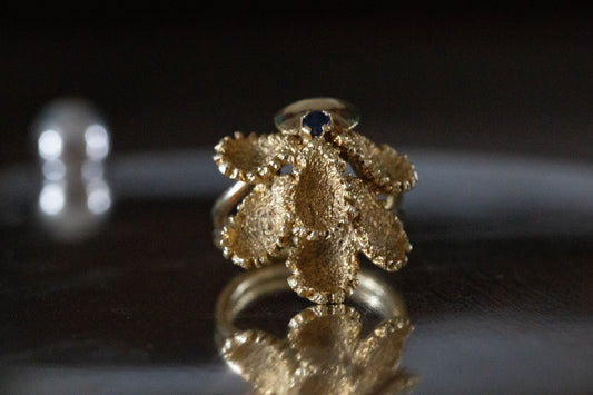 Sapphire and Gold Dress Ring