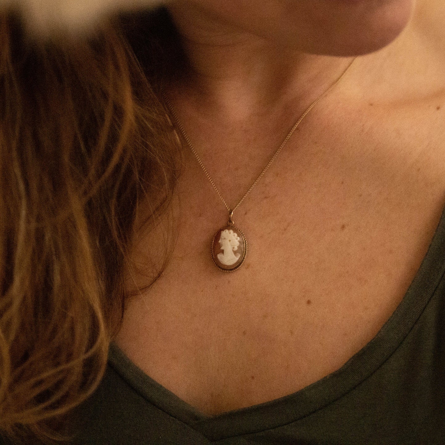 Oval Cameo Pendant — view 2