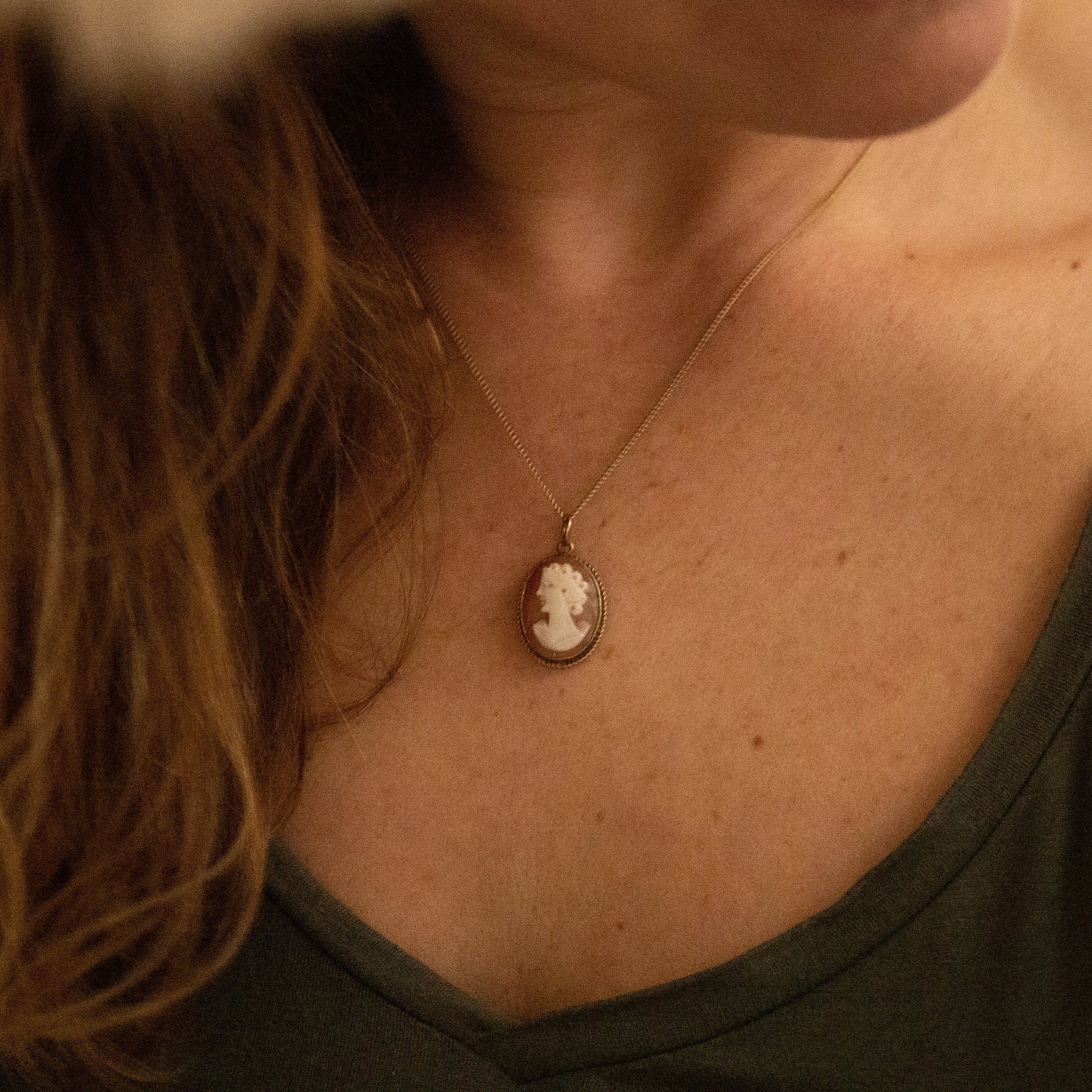 Oval Cameo Pendant — view 2