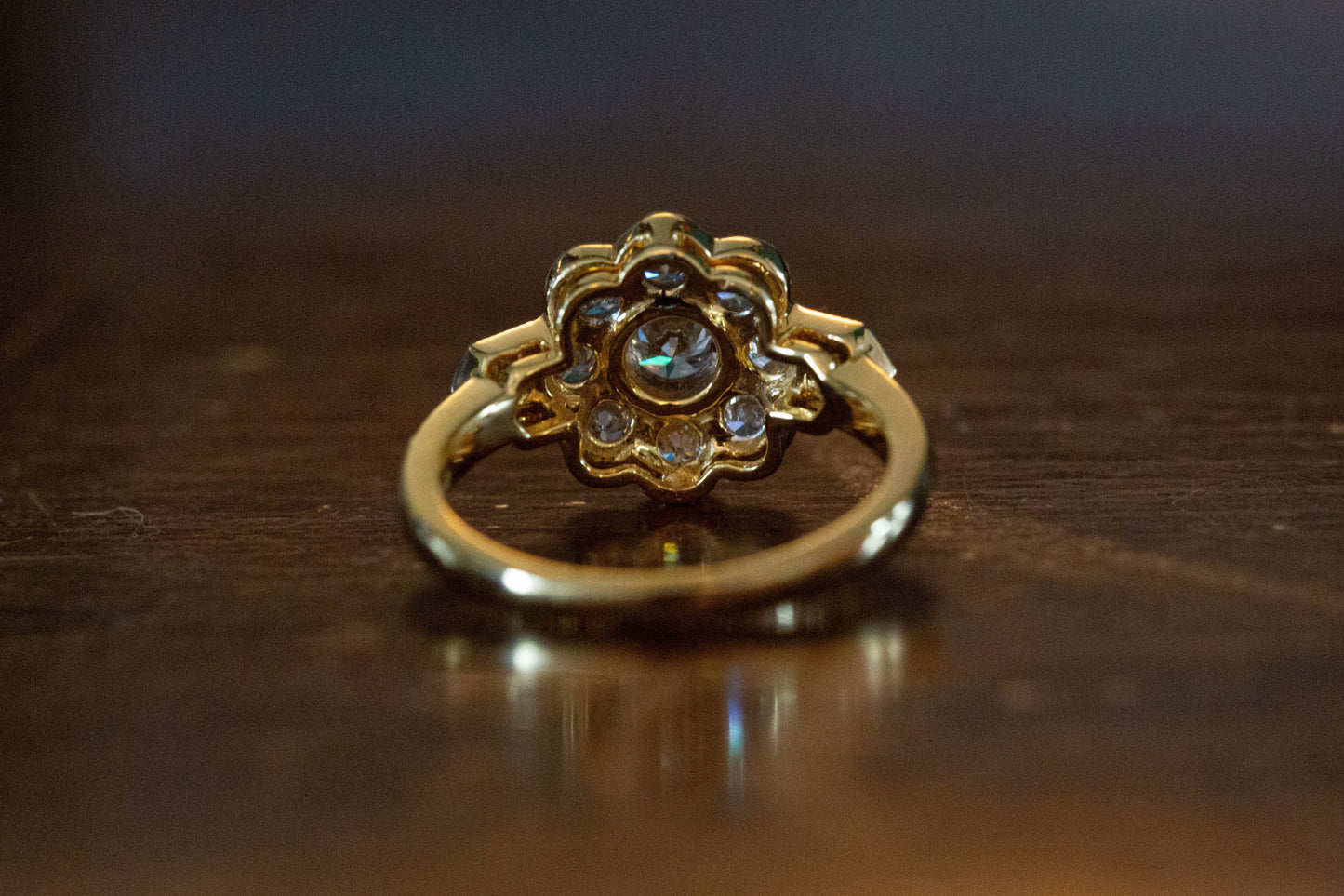 Diamond Daisy Cluster Ring — view 4