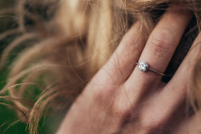 Diamond Solitaire Ring — view 5