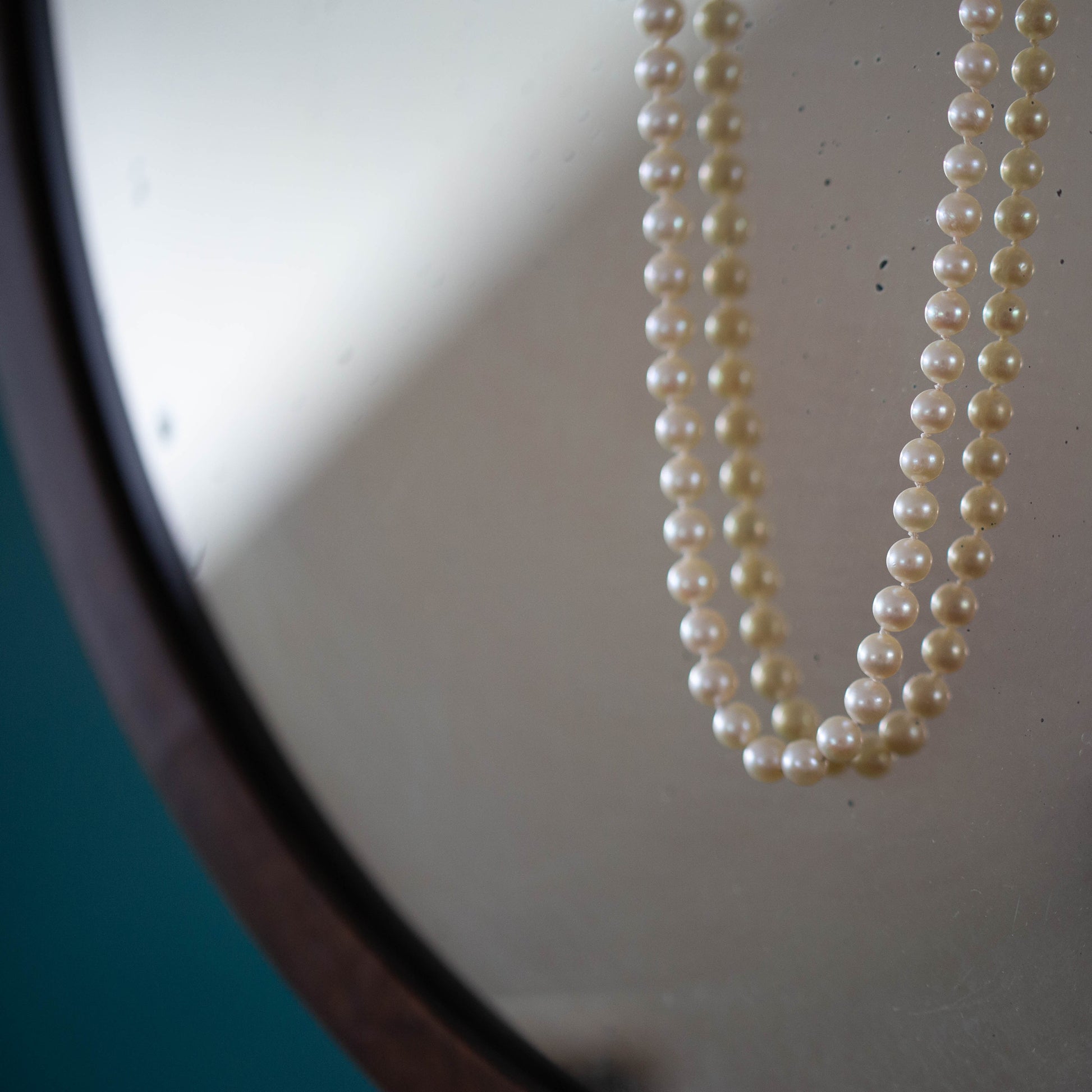 Long Pearl Necklace — view 2