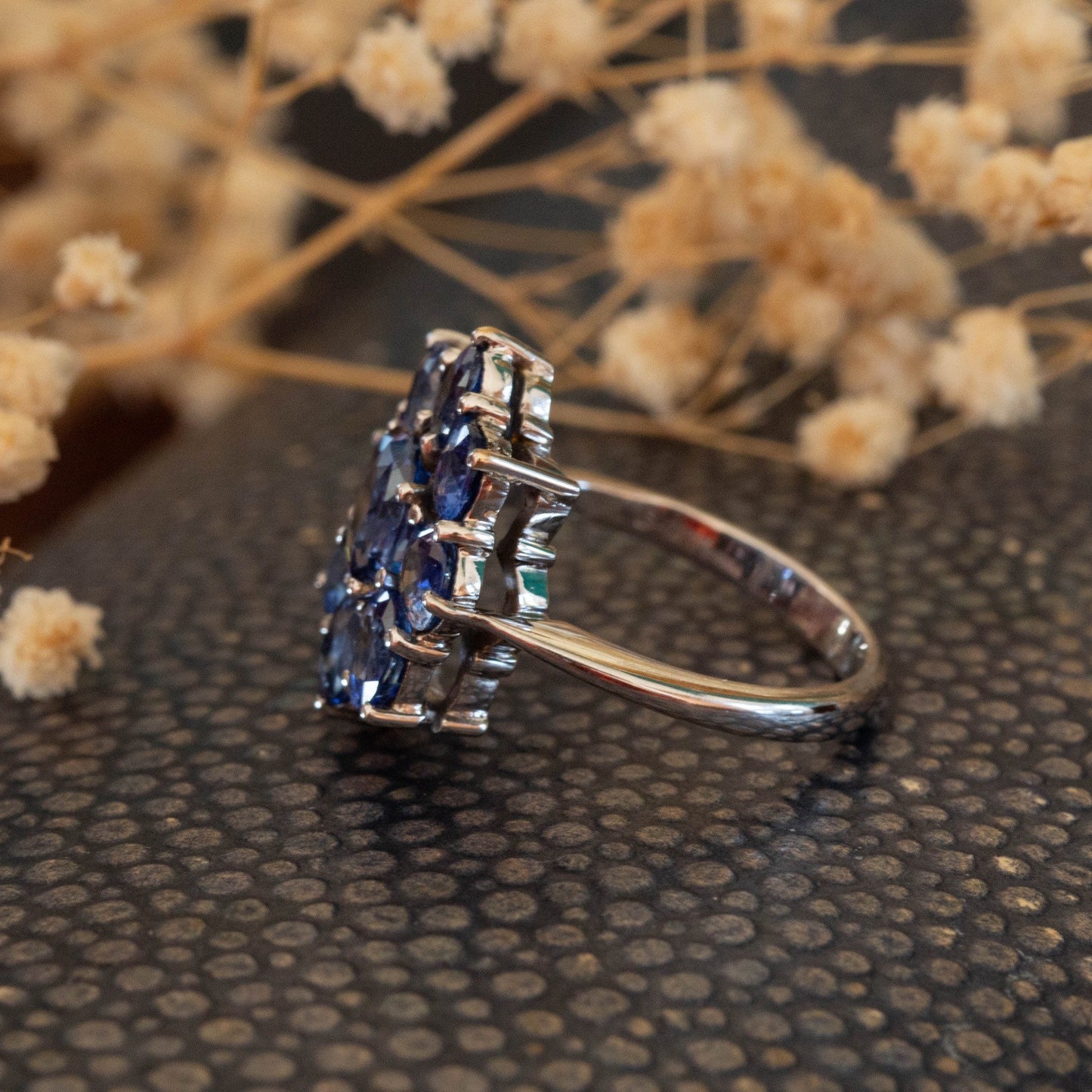 Sapphire Cluster Ring — view 4