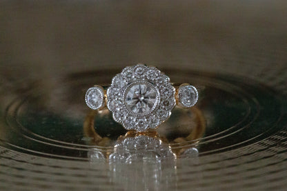Diamond Daisy Cluster Ring