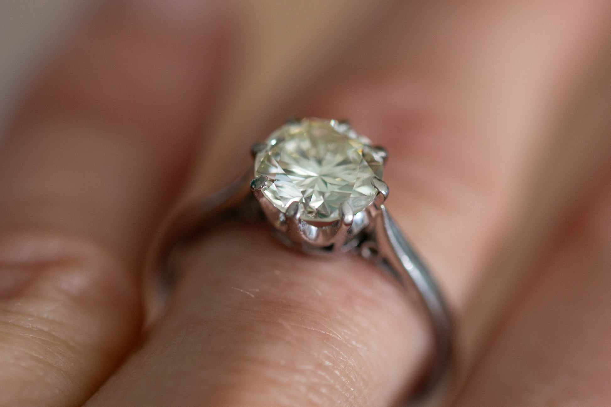 Diamond Solitaire Ring — view 6