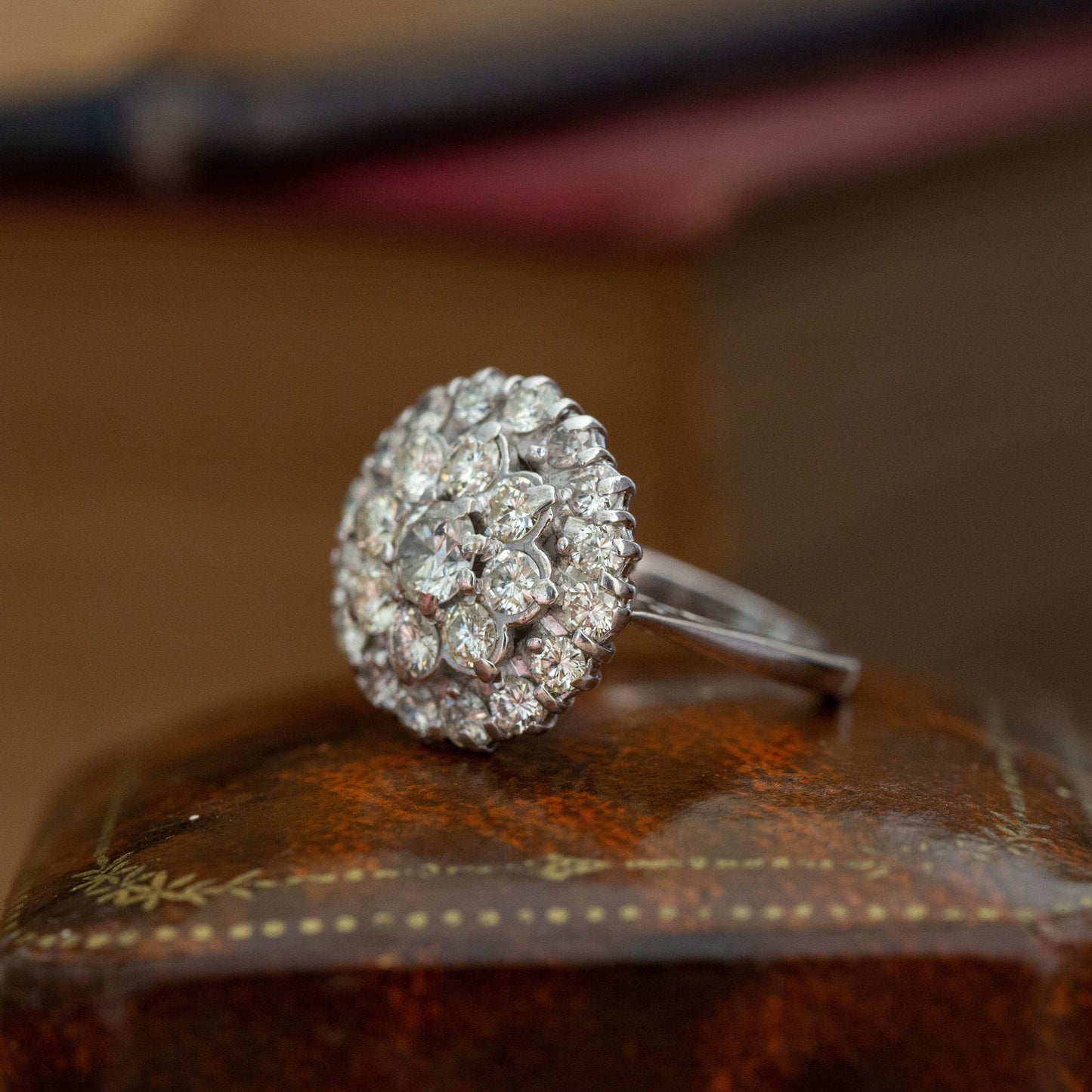 Circular Diamond Cluster Ring — view 3