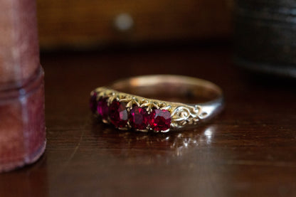 Ruby Five Stone Ring — view 2