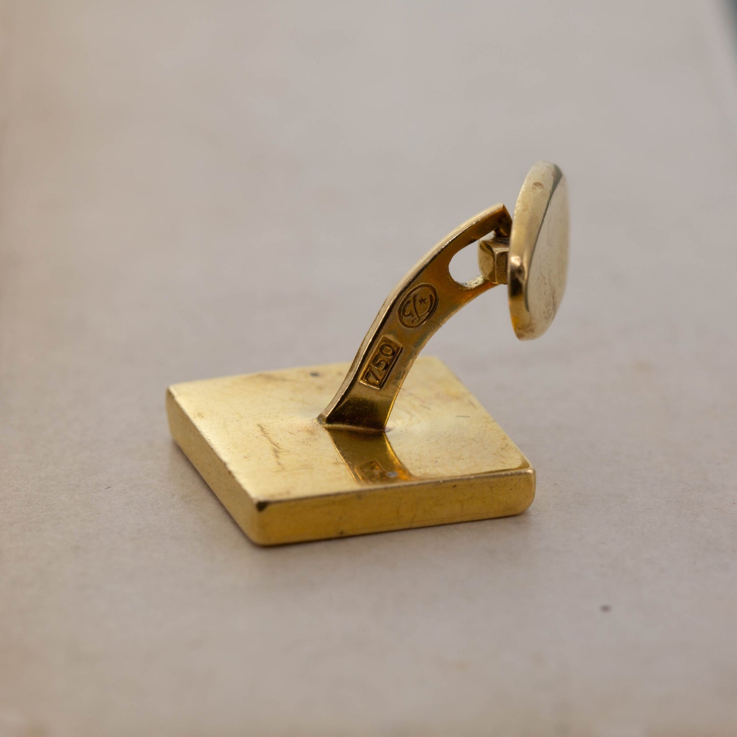 Embossed Square Gold Cufflinks