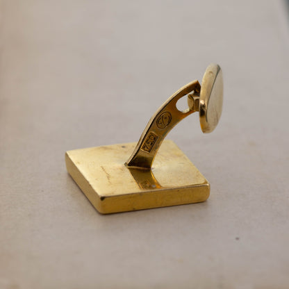 Embossed Square Gold Cufflinks